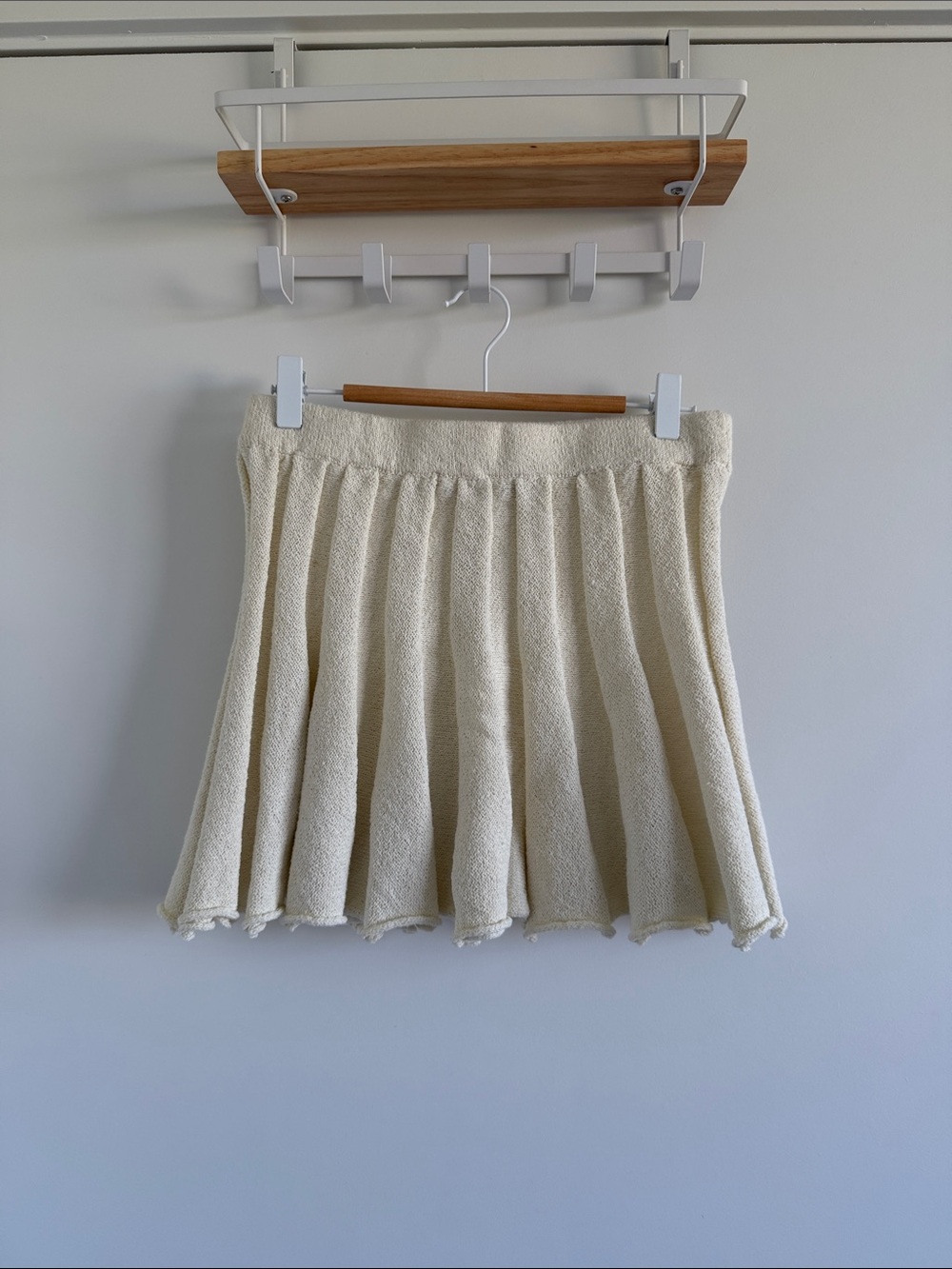 Free People Beach Pleated Cream Women's Skirt